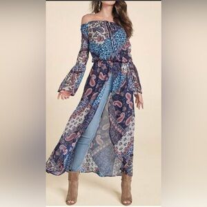 Venus Off-The-Shoulder‎ Maxi Top Laney Wilson Yellowstone Vibes! Super Sexy!